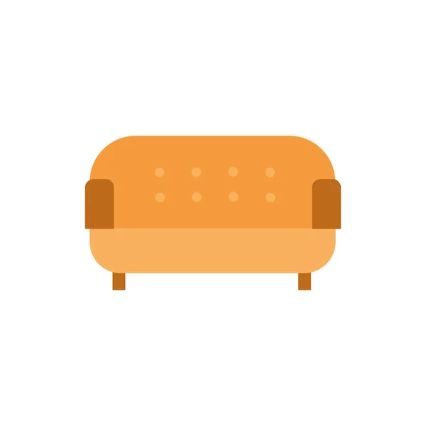 Livingroom sofa furniture isolated icon — Stock Vector