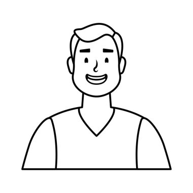 Genç adam avatar karakter simgesi