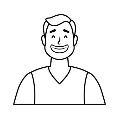 Genç adam avatar karakter simgesi