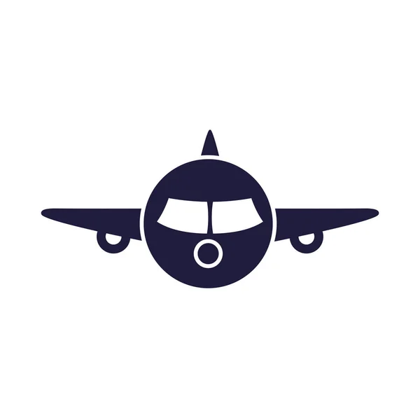 Flygplan som flyger transport isolerad ikon — Stock vektor