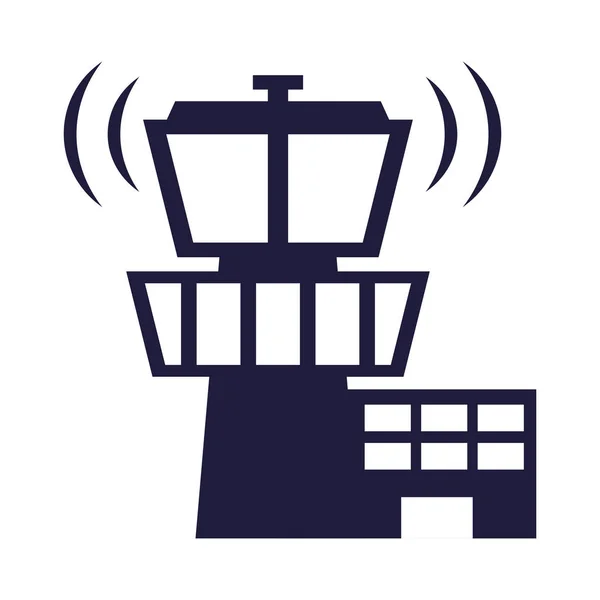 Control tower airport building icon — 스톡 벡터