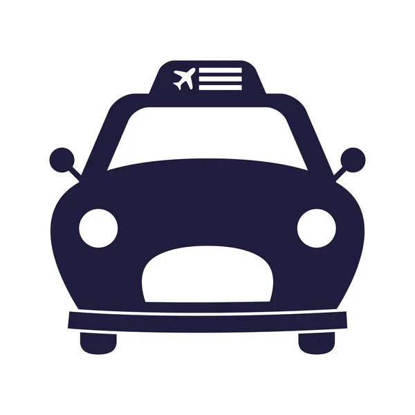 Taxi car vehicle isolated icon — Stock Vector