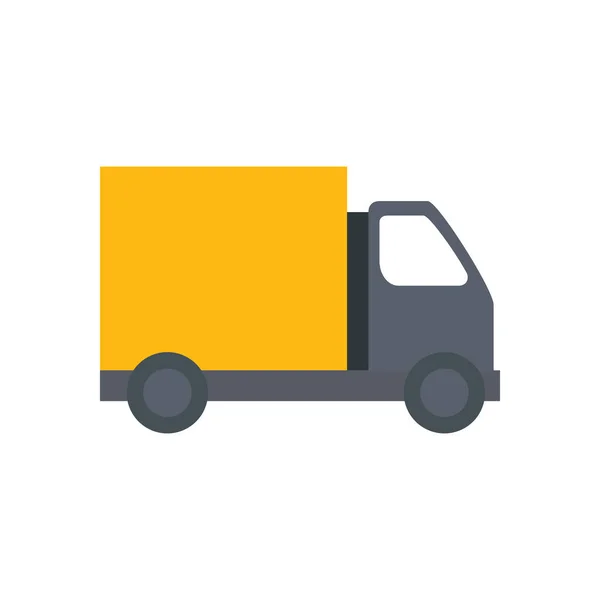 Servicio de entrega con transporte de camiones icono aislado — Archivo Imágenes Vectoriales