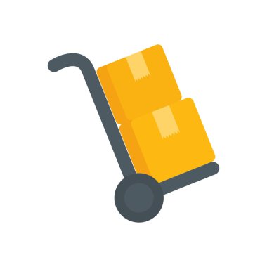 Taşıma arabasında kutular olan teslimat servisi