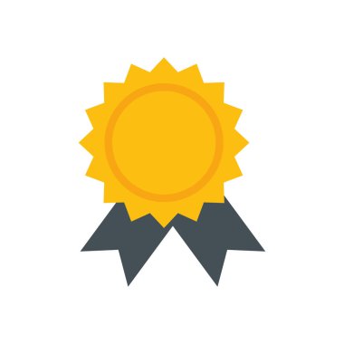 Mühür madalyası simgesi izole edilmiş