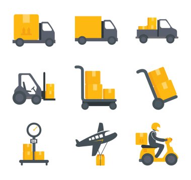 bundle of delivery service icons