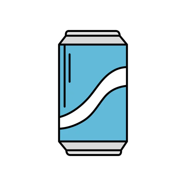 Canned of beverage isolated icon — Stok Vektör