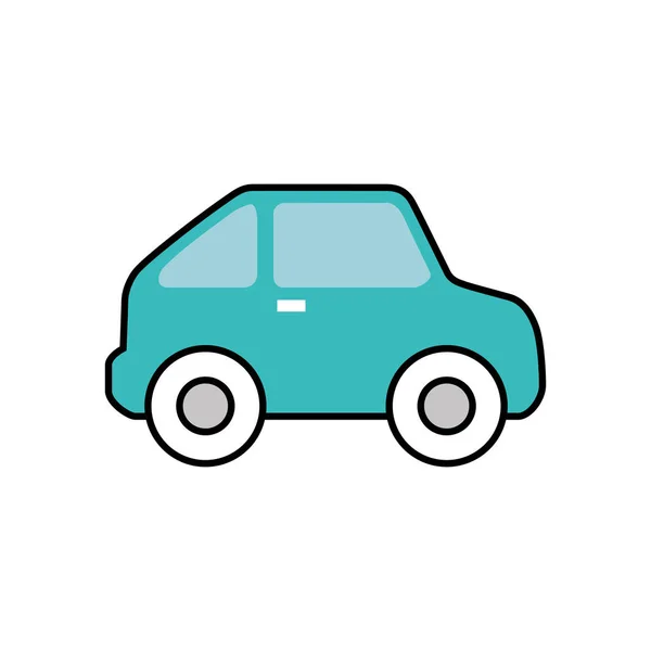 Voiture berline véhicule isolé icône — Image vectorielle