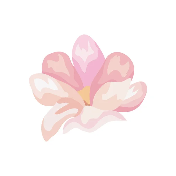 Roztomilý květina přírodní izolované ikony — Stockový vektor