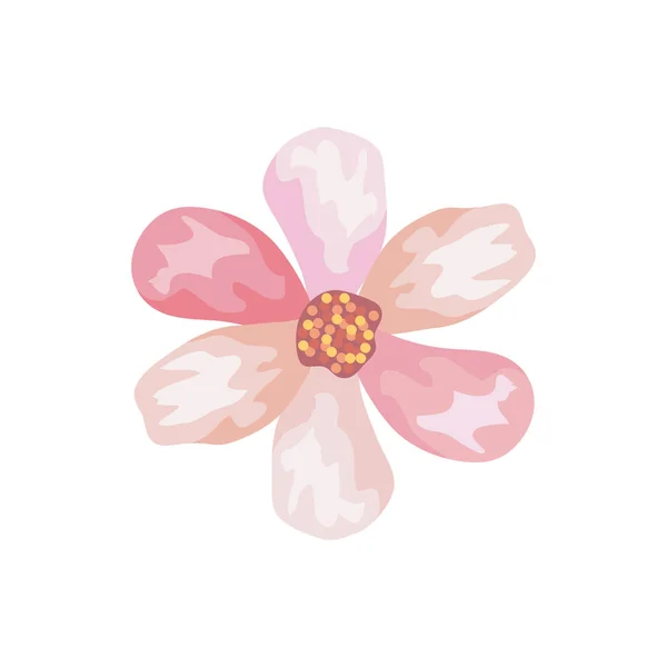 Lindo flor natural aislado icono — Vector de stock