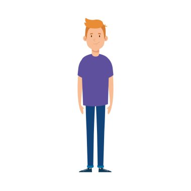 Genç adam avatar karakter simgesi