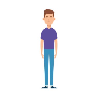 Genç adam avatar karakter simgesi