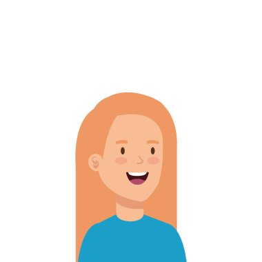 Sarı saçlı güzel bir kadın.