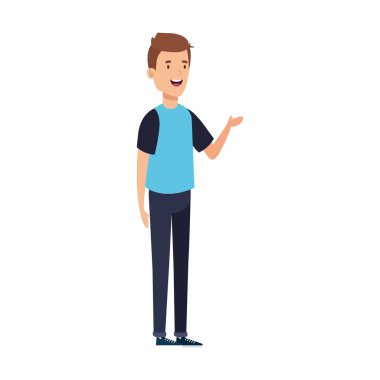 Genç adam avatar karakter simgesi