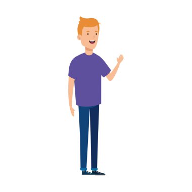 Genç adam avatar karakter simgesi