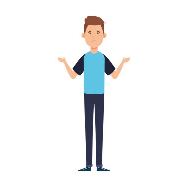 Genç adam avatar karakter simgesi