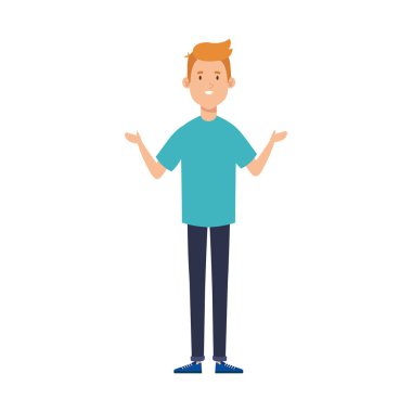 Genç adam avatar karakter simgesi