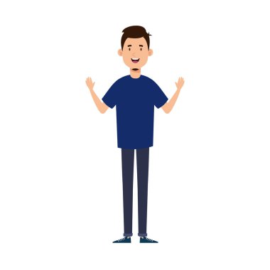 Genç adam avatar karakter simgesi