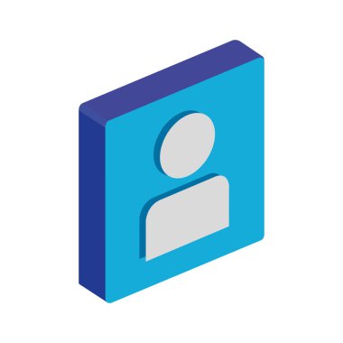 Kişinin izole edilmiş simgesine sahip düğme