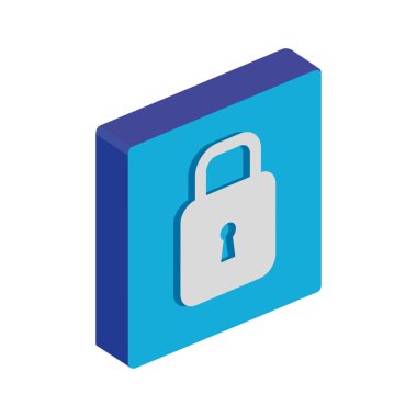 Asma kilit izole edilmiş simgeye sahip tuş