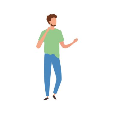 Genç adam avatar karakter simgesi