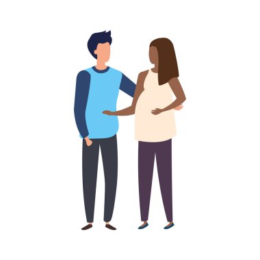 Erkek Avatar karakterli hamile bir kadın.