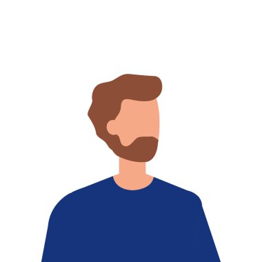Sakallı genç adam Avatar karakter simgesi