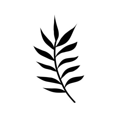 Yaprakların silueti doğa izole ikonu