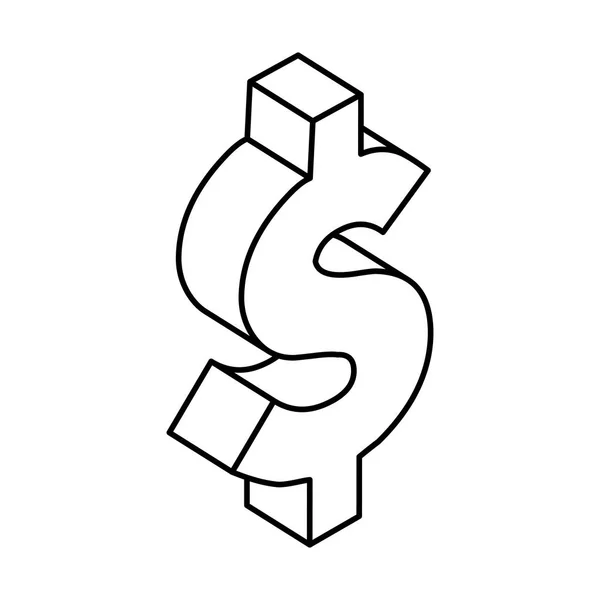 Символ символа доллара — стоковый вектор