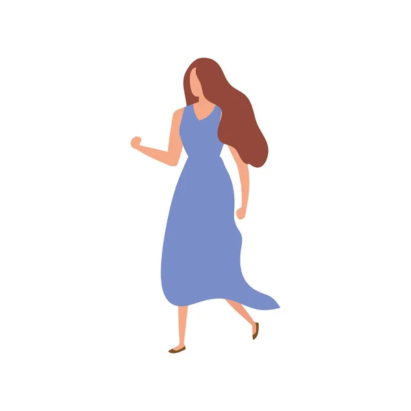 Belle femme avatar personnage icône — Image vectorielle