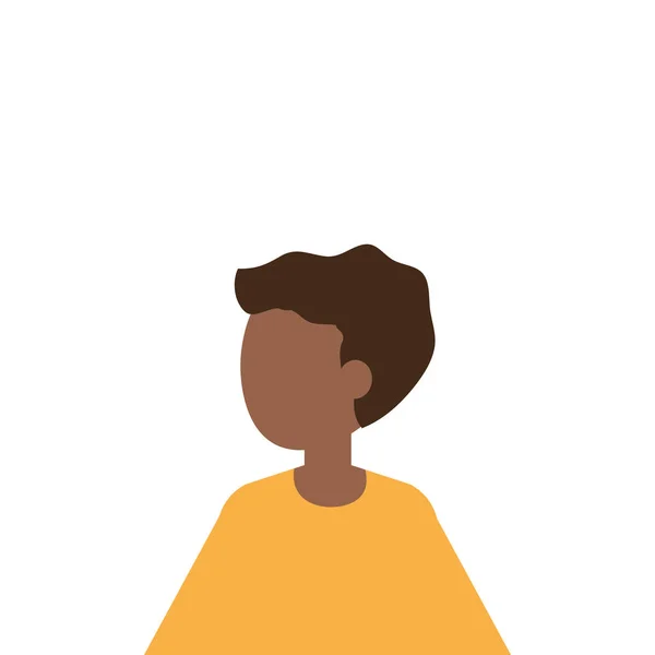 Roztomilý chlapec afro avatar znak ikona — Stockový vektor
