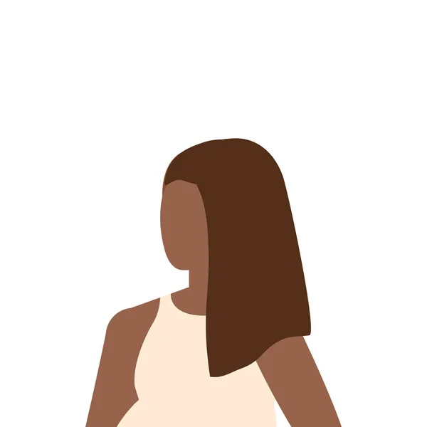 Hermosa mujer afro avatar carácter icono — Vector de stock