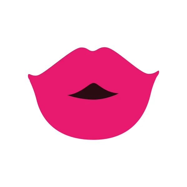 Sexy lippen pop art stijl icoon — Stockvector