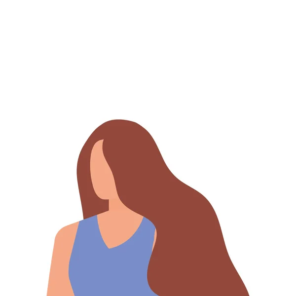 Vacker kvinna avatar karaktär ikon — Stock vektor