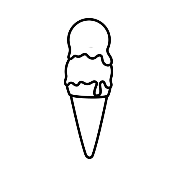 Pyszne lody pop sztuka styl ikona — Wektor stockowy
