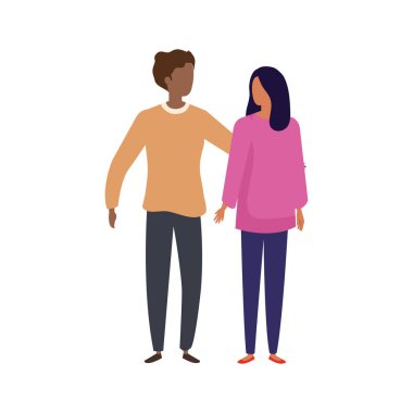 Genç çift Avatar karakter simgeleri