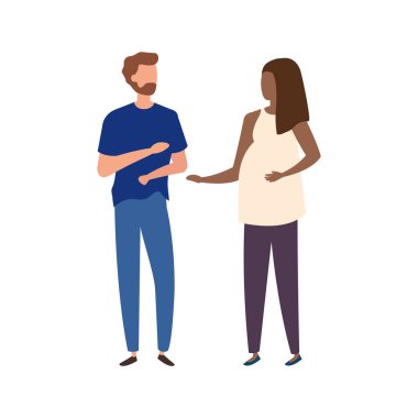 Genç çift Avatar karakter simgeleri