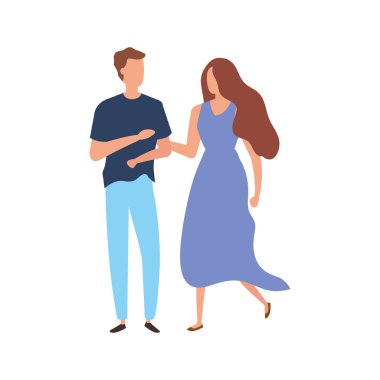 Genç çift Avatar karakter simgeleri