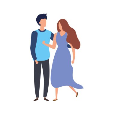 Genç çift Avatar karakter simgeleri