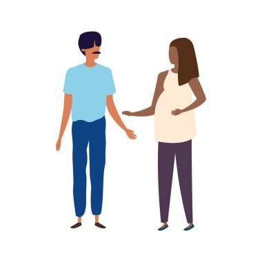 Genç çift Avatar karakter simgeleri