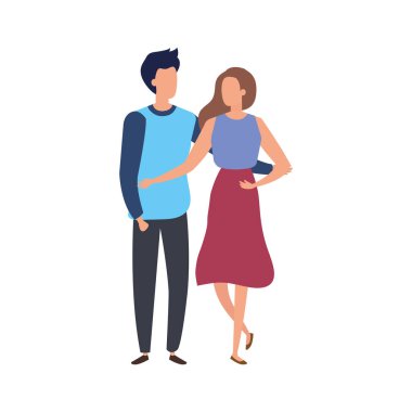 Genç çift Avatar karakter simgeleri