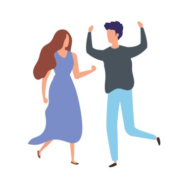 Genç çift Avatar karakter simgeleri