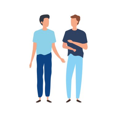 Genç erkekler karakter simgeleri