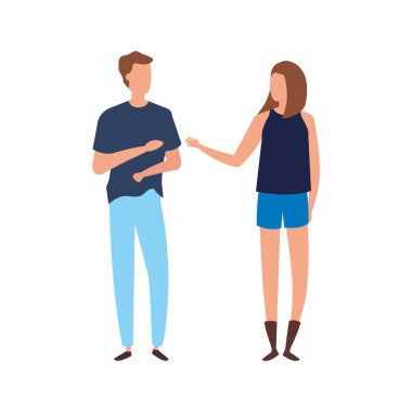 Genç çift Avatar karakter simgeleri