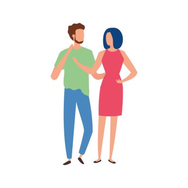 Genç çift Avatar karakter simgeleri