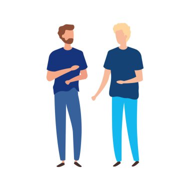 Genç erkekler karakter simgeleri