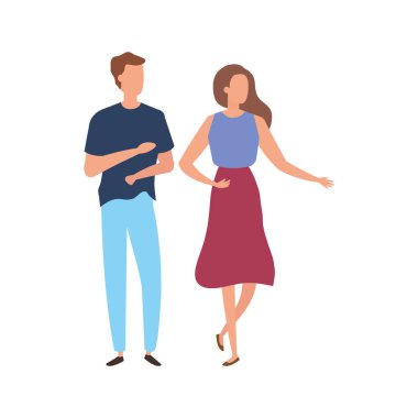 Genç çift Avatar karakter simgeleri