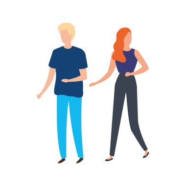 Genç çift Avatar karakter simgeleri