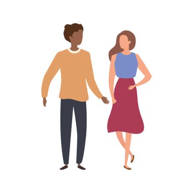 Genç çift Avatar karakter simgeleri