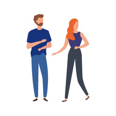 Genç çift Avatar karakter simgeleri